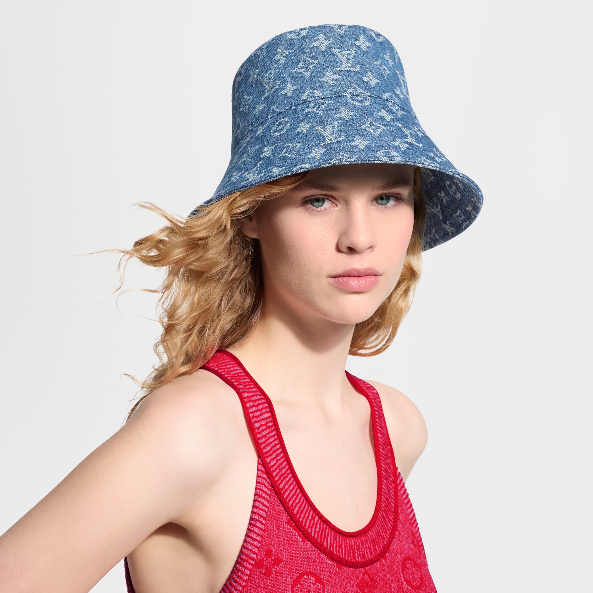 Denim Bucket Hat - Luxury S00 Blue | LOUIS VUITTON